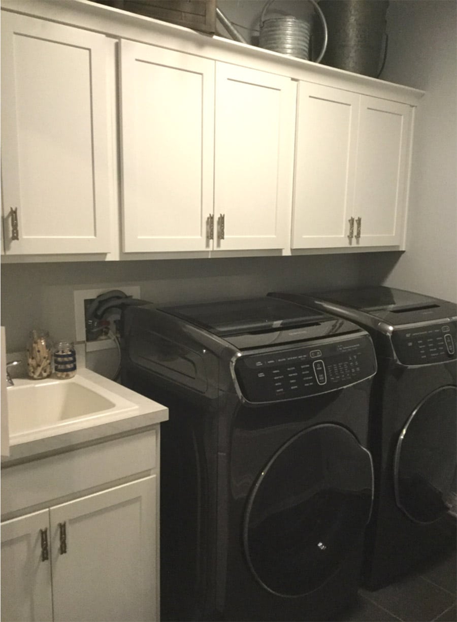 upper cabinet storage in a laundry room columbus ohio | Innovate Home Org | #StorageSolutions #CabinetStorage #LaundryRoom #ColumbusOH