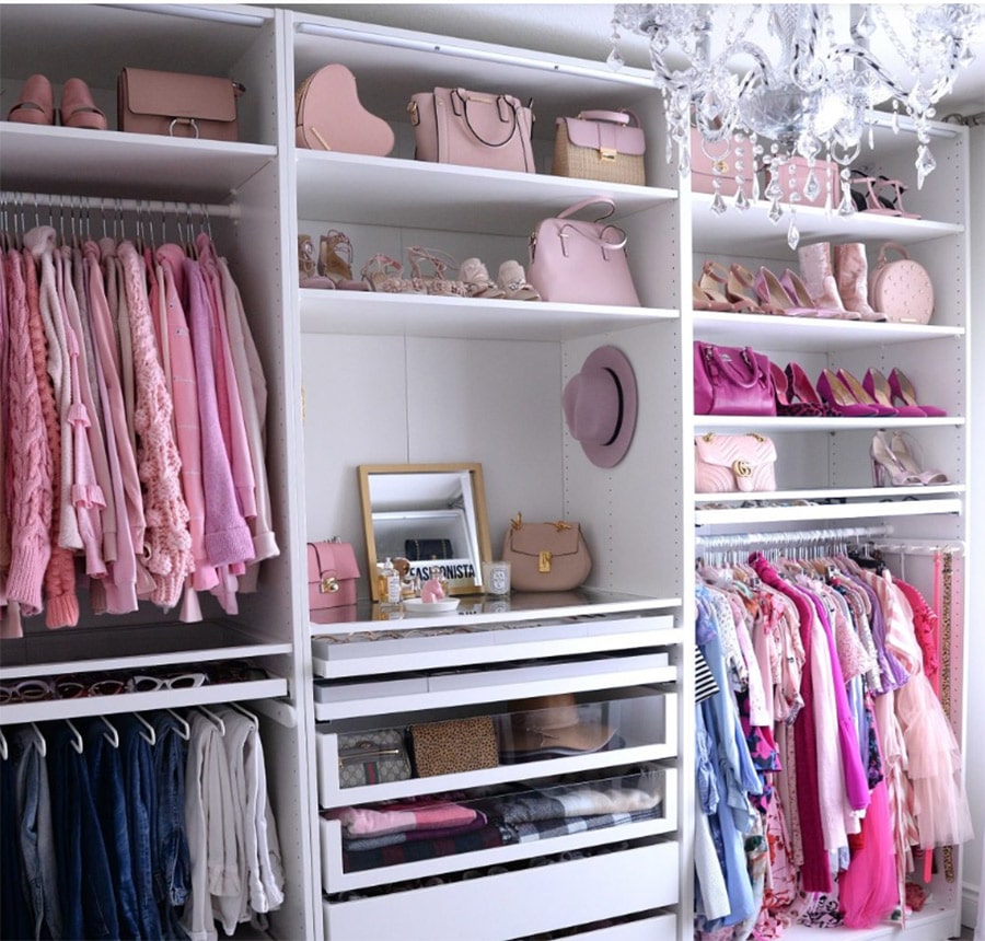 Isa Custom Closet - Double Hanging Clothes Closet System