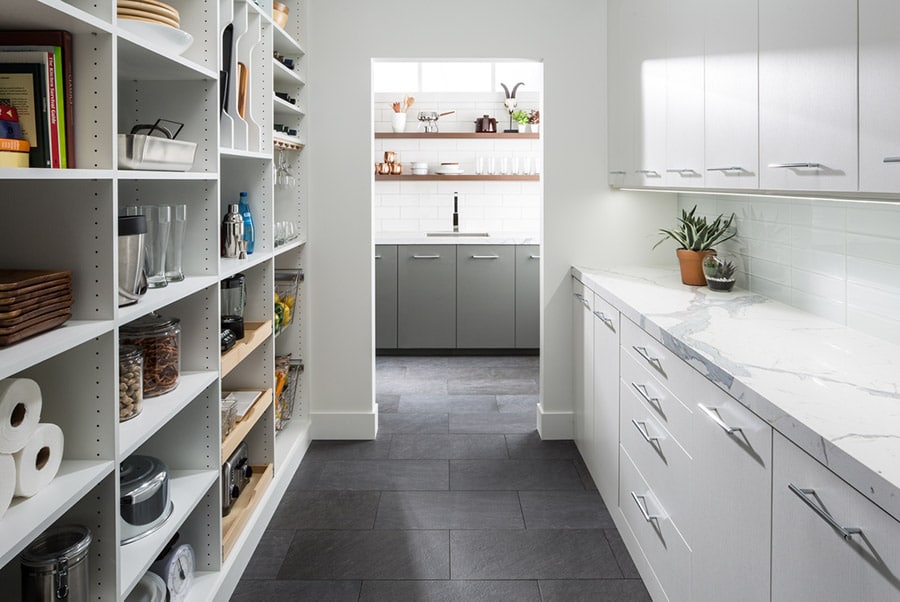 increment holes for adjustable kitchen pantry shelving in Dublin ohio | Innovate Home Org | Pantry Storage | #Organizers #StorageSolutions #Organization 