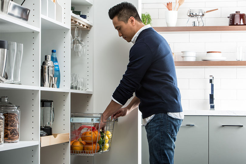 slide out pantry drawers in this columbus ohio pantry make a more organized  space - Innovate Home Org