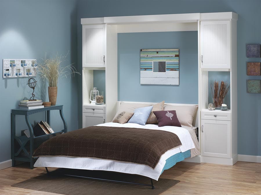 Queen sized murphy bed columbus ohio | Innovate Home Org | #WallBed #MurphyBed #QueenBed #DeskBed