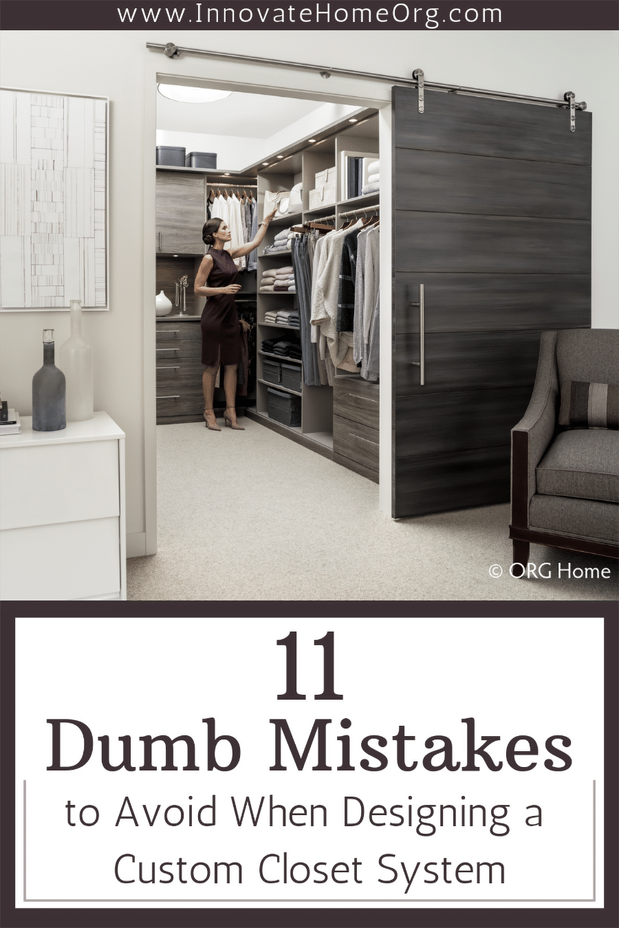 Problem 1 design - 11 Dumb Mistakes to Avoid Designing a Custom Closet System | Innovate Building Solutions | Innovate Home Org | #ClosetMistakes #DesigningCloset #ClosetSystem 