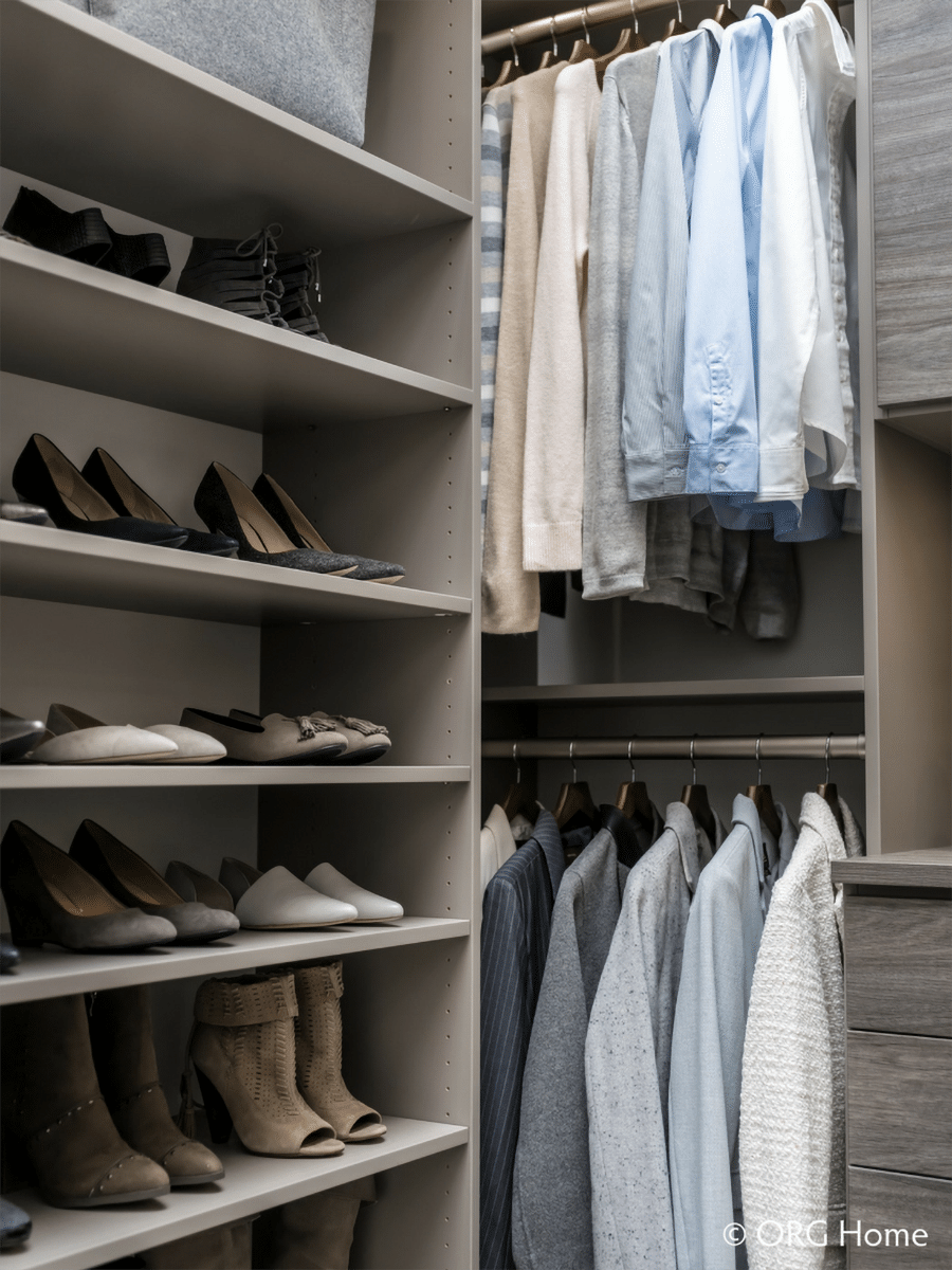 double hang sections Columbus ohio custom closet | Innovate Home Org | #CustomCloset #StorageOptions #CustomStorage #ClosetOrganization