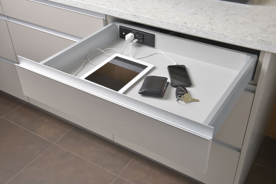 Secret 11 drawer charging Docking Drawer | Innovate Home Org | #Organization #Drawer #ChargingDrawer 