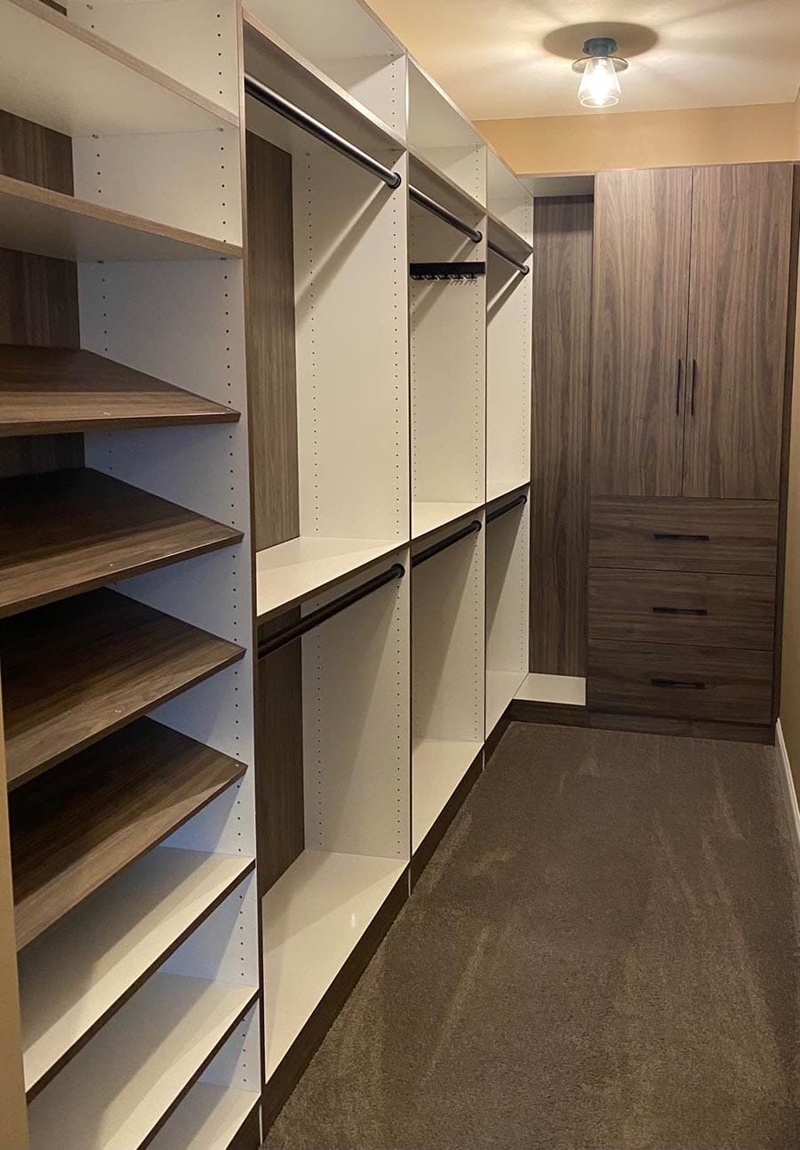 Idea 12 decorative closet back panels credit Jessica Behnke Closet Rehab | Innovate Home Org | #ColumbusClosets #Organization #StorageClosets