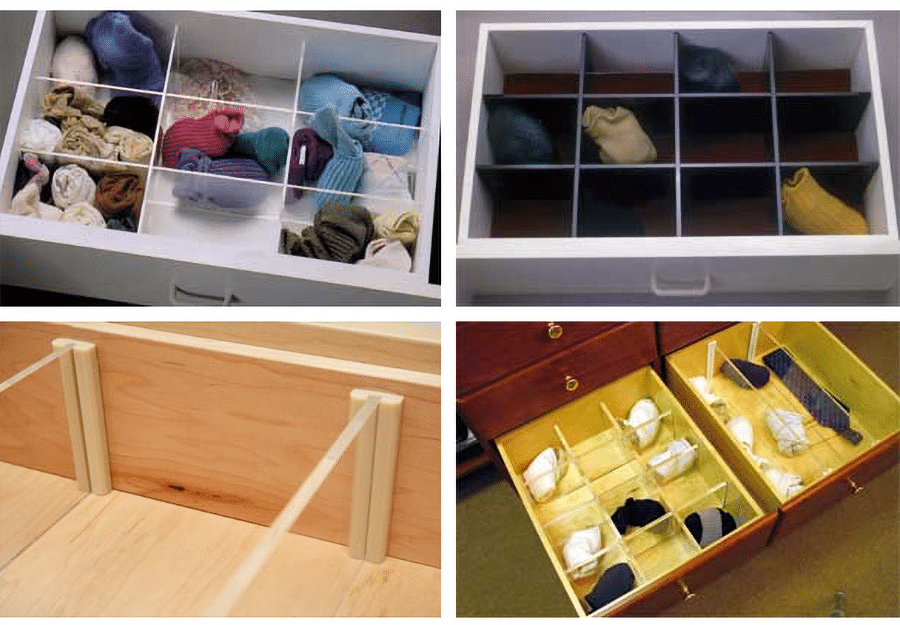 Idea 19 Clear acrylic drawer dividers image credit Clear Systems | Innovate Home Org | #Drawers #AcrylicDrawers #StorageDividers