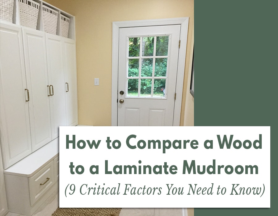 Opening - image how to compare wood to laminate mudroom Bexley Ohio | Innovate Home Org | Columbus, OH | #Mudroom #CustomOrganization #OrganizationSystems