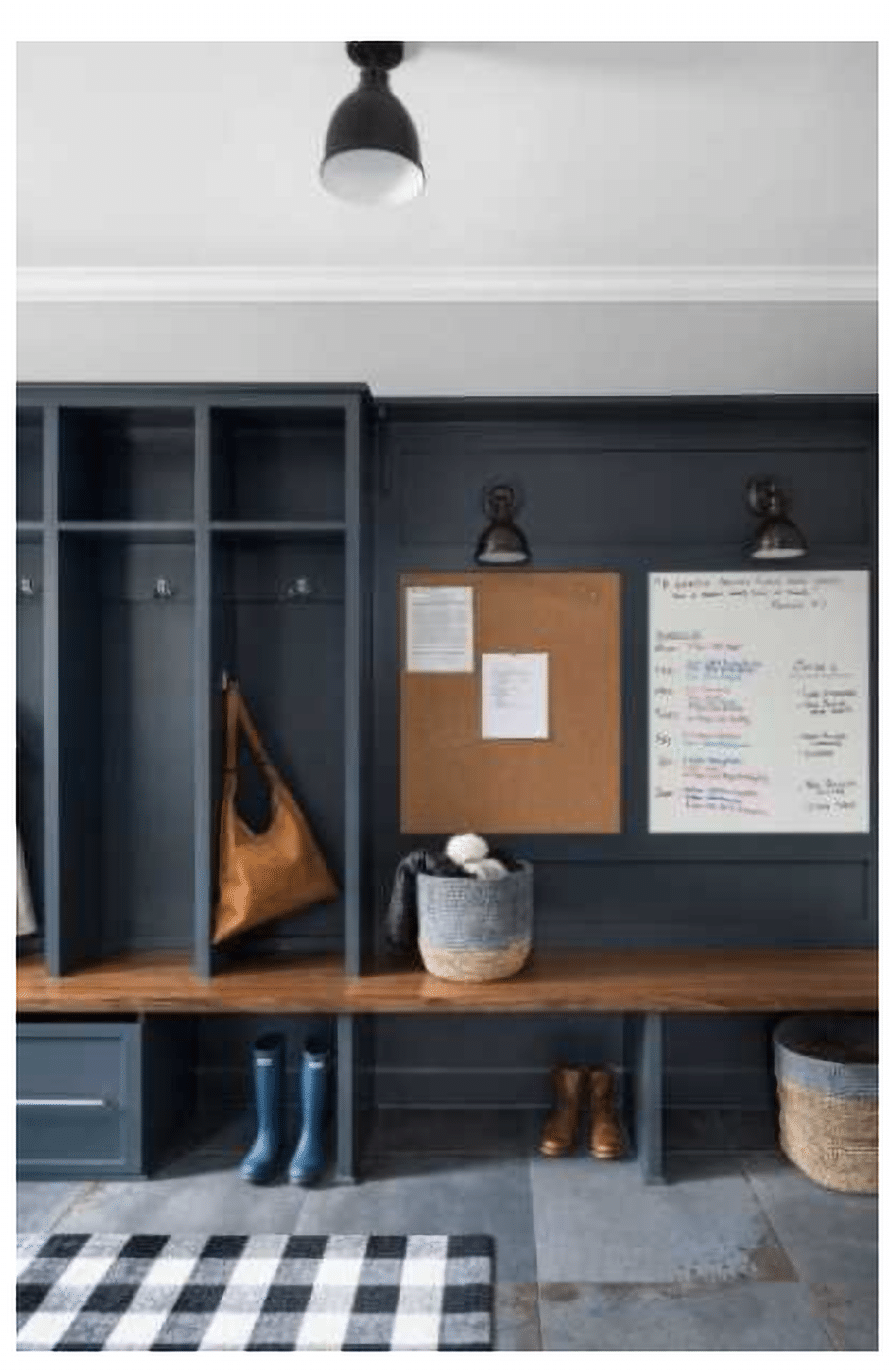 Factor 2 rustic mudroom in modern farmhouse credit www.pictureperfecthouse.com | Innovate Home Org | #CustomMudroom #Rustic #EntryWay 