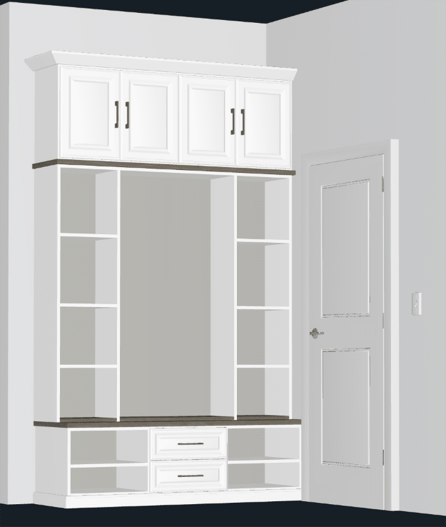 Factor 7 Free 3D custom mudroom design Columbus Galena ohio | Innovate Home Org | #Mudroom #CustomStorage #MudroomIdeas #DIYMudroom