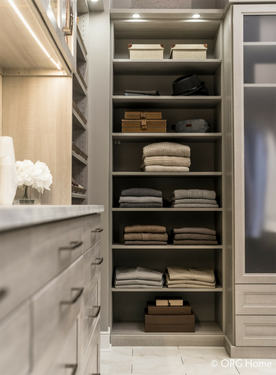 don't use 12 inch deep closet shelving use 14 inch deep | Innovate Home Org | Columbus, OH | Powell, OH | #customstorage #Organization #Shelving #DeepShelving