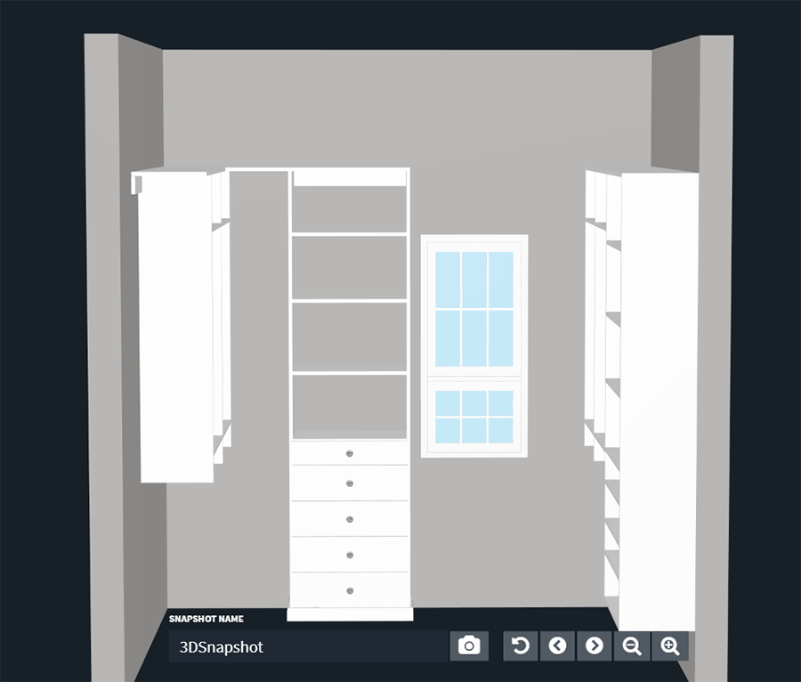 6 don't use 2D use 3D small walk in closet designs columbus ohio | Innovate Home Org | #CustomCloset #Organization #3DDesign