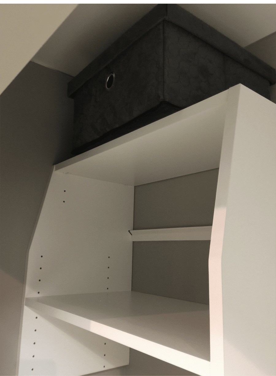 Do #3 efficient top shelf 12 inch spacing with a reach vertical columbus ohio | Innovate Home Org #ClosetStorage #Organization #Shelving 