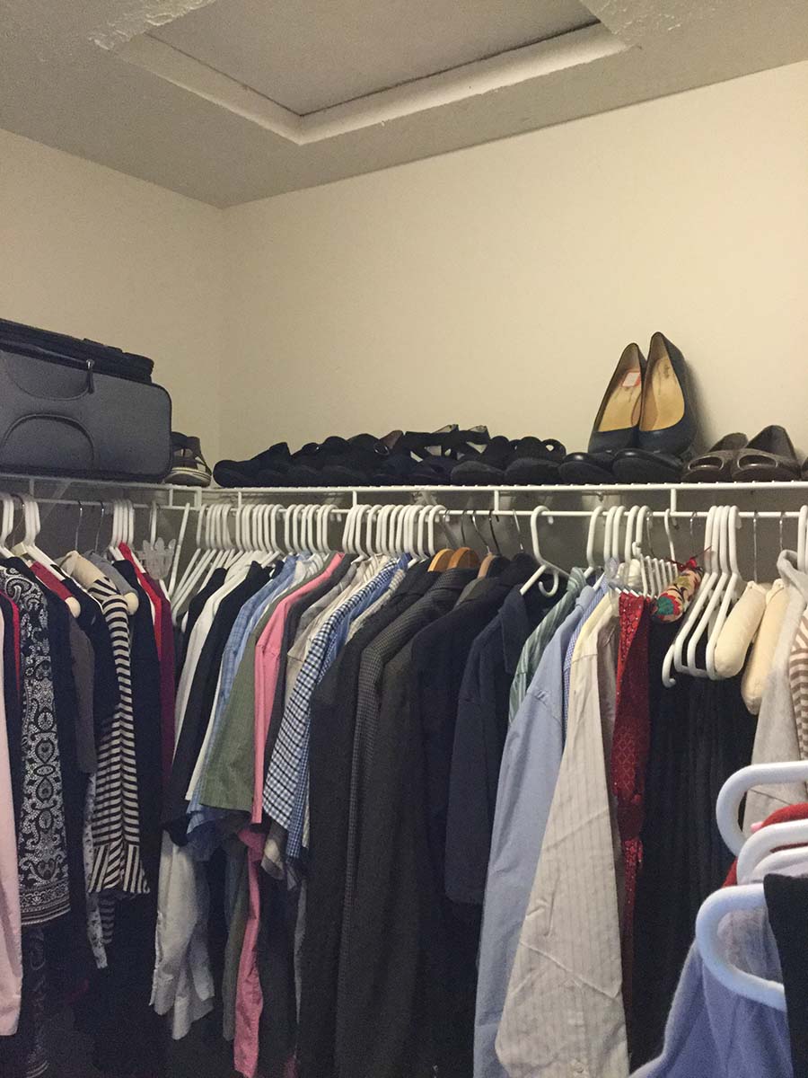 How to make a small reach in or walk in closet live larger