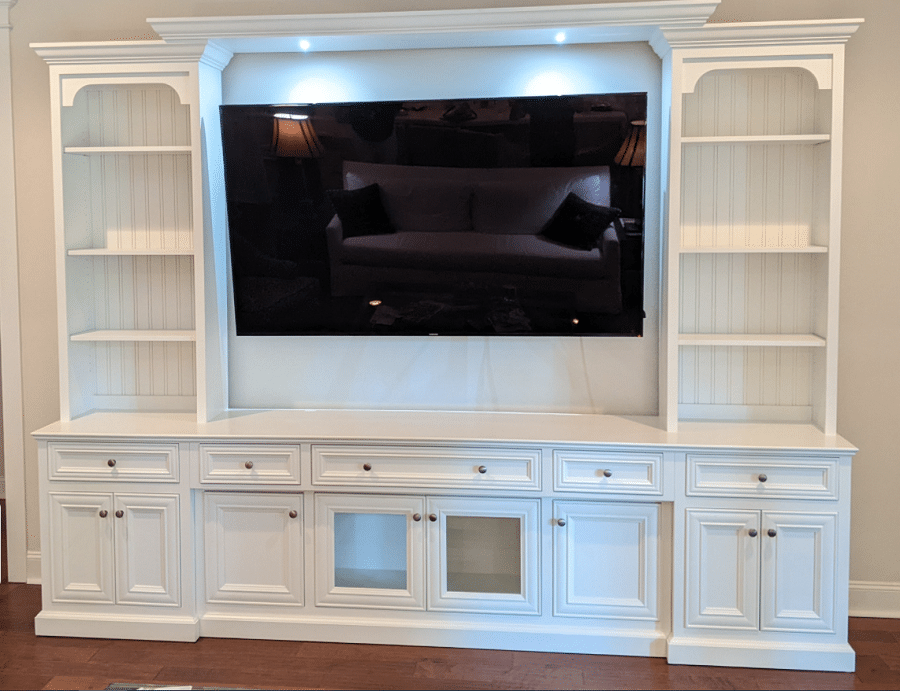 Tip 7 shaker style entertainment center credti www.accentwoodworking.com | New Albany, Ohio | Innovate Home Org #ShakerStyleEntertainmentCenter #EntertainmentCenter #CustomEntertainmentCenterDesign