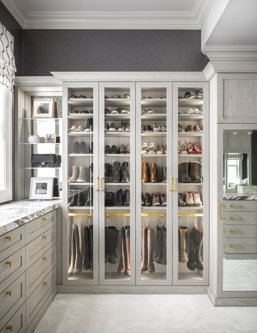 Problem 13 luxury closet with doors credit Patty Miller Boutique Closets | New Albany, OH | Innovate Home Org #ElegantCloset #LuxuryCloset #Closet