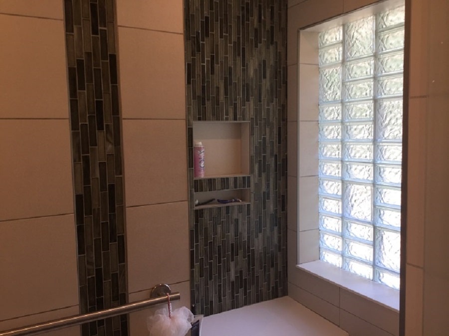 Question 8 idea 2 high privacy icerberg glass block bathroom window | Innovate Building Solutions #GlassBlockWindow #GlassBlockShower #GlassBlockShowerEnclosure