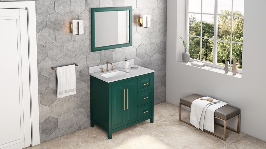 Question 9 transitionalist bathroom vanity - Innovate Building Solutions #BathroomVanity #BathroomRemodel #Vanity