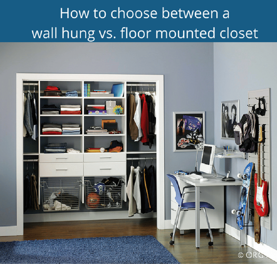 Con 5 wall hung vs. floor based closets | New Albany, Ohio | Innovate Home Org #ClosetStorage #HallHungCloset #FloorBasedCloset