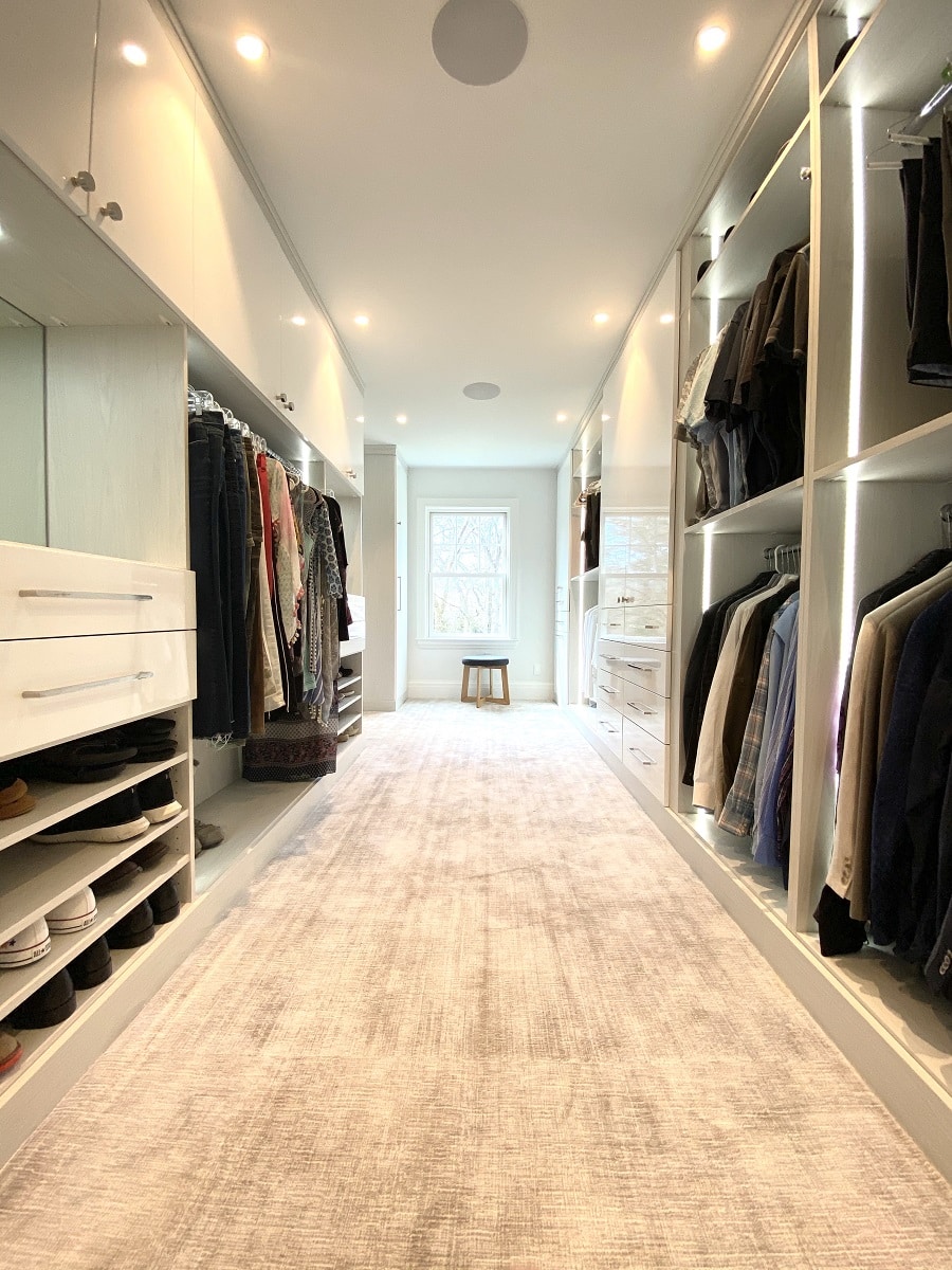 Factor 3 luxury closet design Wendy Scott credit Boutique Closets and Cabinetry Innovate Home Org Westerville, Ohio #LuxuryClosetDesign #ClosetOrganization #ClosetAccessories