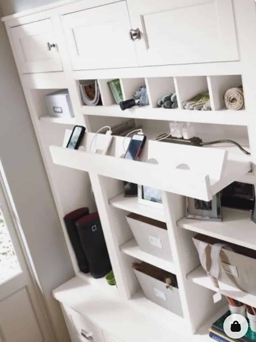 Do 4 - mudroom charging station credit www.homeedit.com | Innovate Home Org | storage solutions | mudroom storage organization