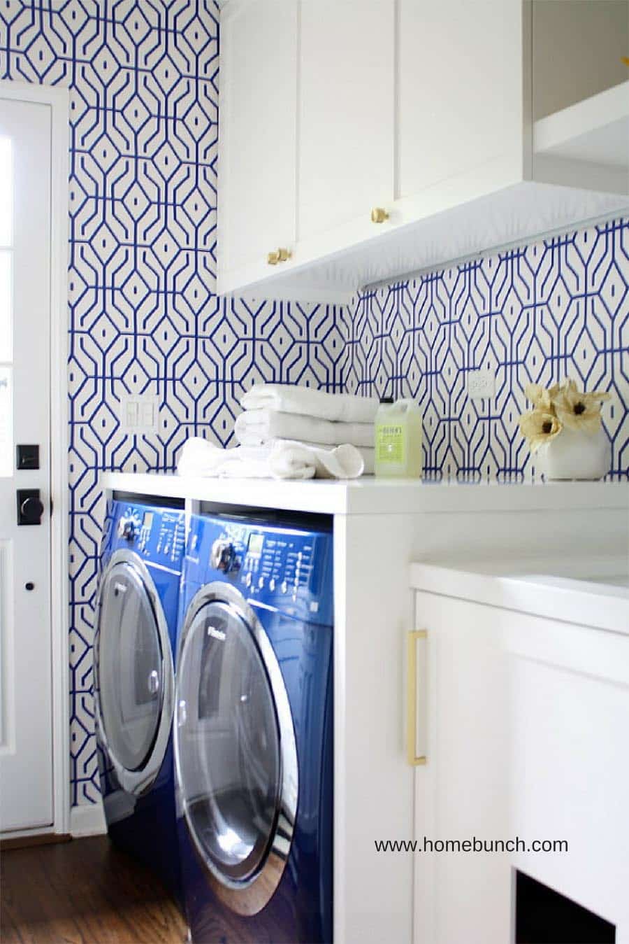 Don't 5 bold wallpaper in a laundry room | Innovate Home Org | storage Solutions | Home organization storage