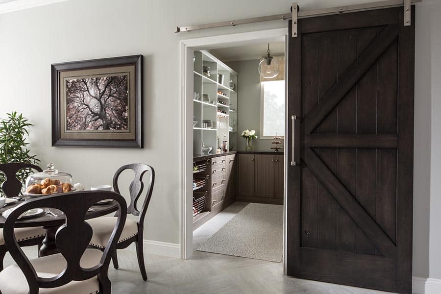 Strategy 8 barn door to an organized Worthington pantry | Pantry Storage | Barn door | Columbus, OH Storage organization