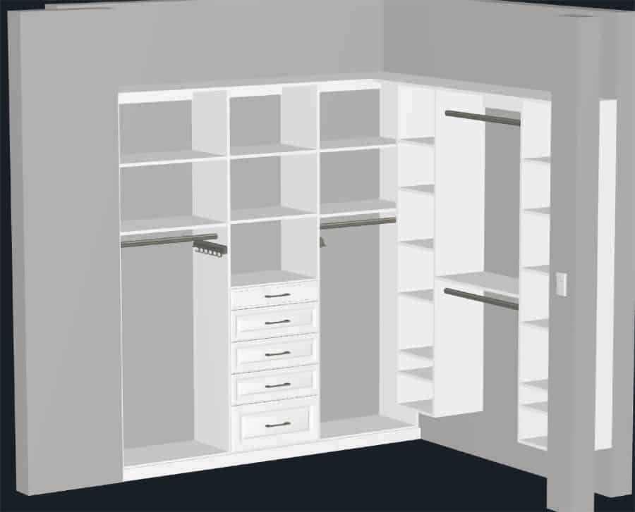 Expectation 13 - 3D new albany custom closet design | Innovate home org | Storage Solutions | Custom Closet Ideas | Organization TIps | Walk in Closet solutions 