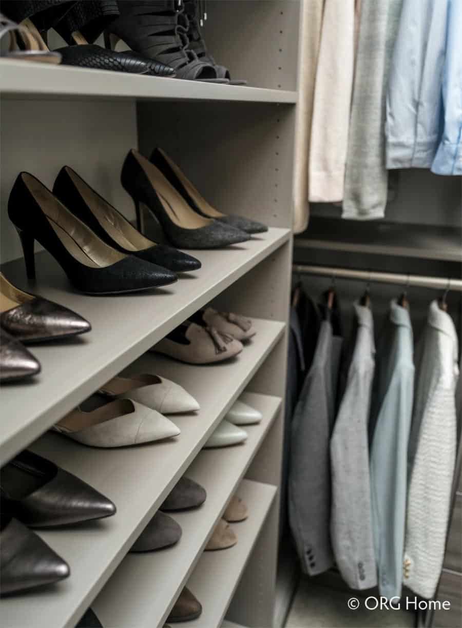 Expectation 3 hanging vs. shelving better columbus clost corner | Innovate Home Org | Custom Closet Storage | Organization Tips | Walk in Closet Tips | Upper Arlington Custom Closet