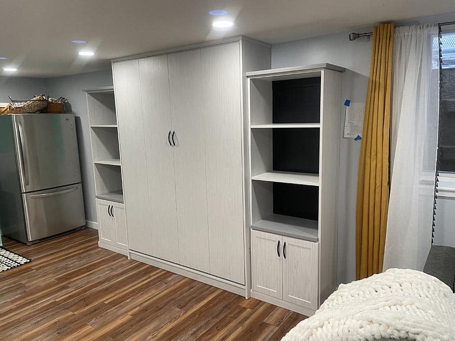 Question 5 side storage units vertical murphy bed | Innovate home org | Dublin Murphy Bed | Wall Bed Storage Options 