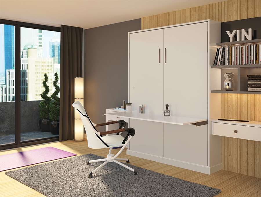 Worry 1 vertical murphy desk bed - Innovate Home Org, Columbus Ohio Home Designs, Murphy Bed Concepts, Hybrid Room Designs, Office And Guestroom